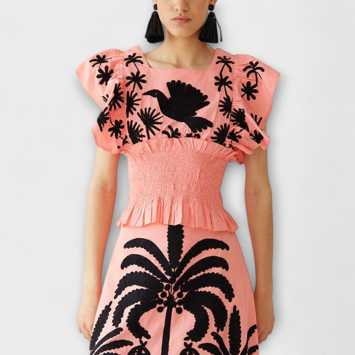 Amy - Chic Palm Tree Dress