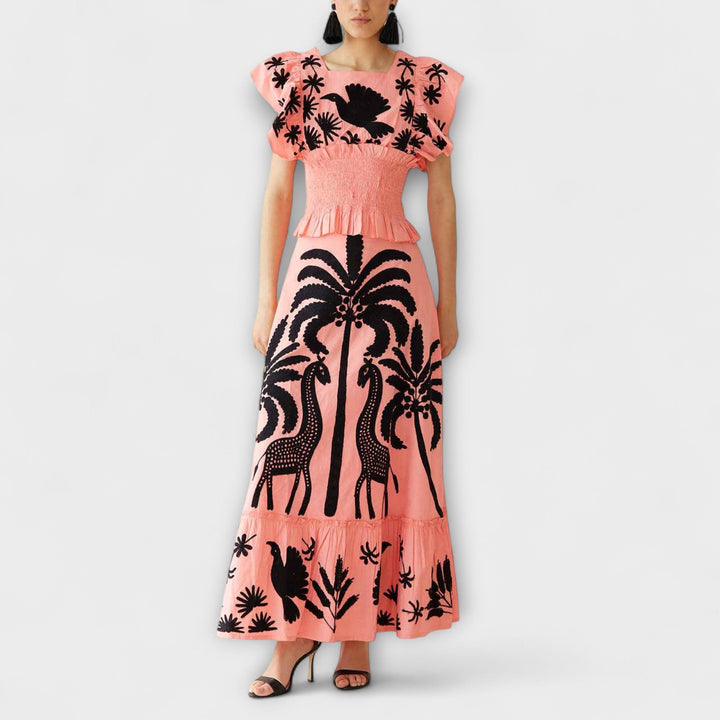 Amy - Chic Palm Tree Dress