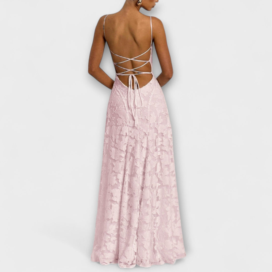 Emberly - Elegant Jacquard Maxi Dress