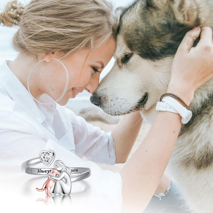 Susan & Liam | Dog Embrace Ring (Rose)