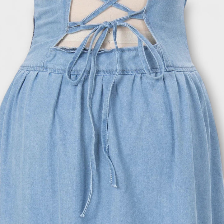 Lux - Denim Blue Strapless Dress