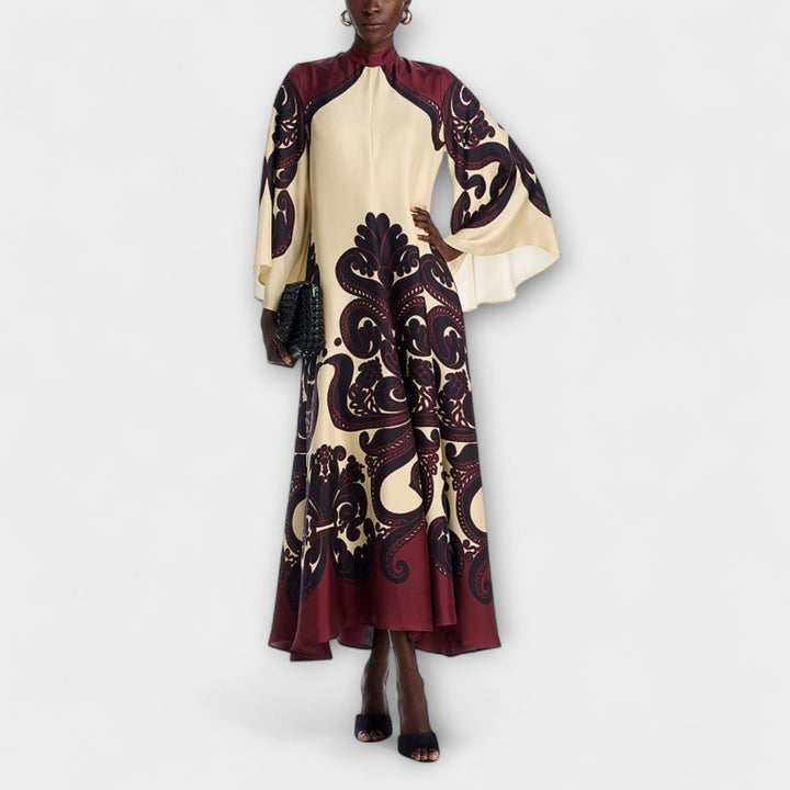 Lucy - Breathtaking Grenadilla Print Maxi Dress for Effortless Elegance